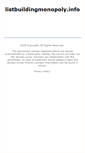Mobile Screenshot of listbuildingmonopoly.info